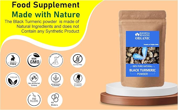 Organic Black Turmeric Powder 100% Pure Natural 100 Gram / 3.52 oz