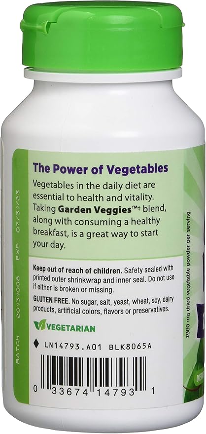 Nature's Way Nature's Way Garden Veggies 12 Veggie Blend 60 Vegetarian Capsules 60 Count (Pack of 12)