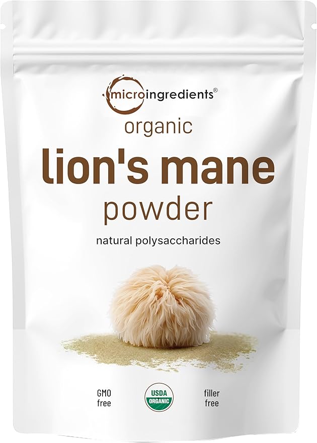 Micro Ingredients Vitamin D3 10000iu + K2 200mcg Coconut Oil Softgels &amp Lions Mane Mushroom Supplement Powder Bundle 2 Pack | Essential Sunshine Vitamins | Natural Superfood for Brain Energy &a