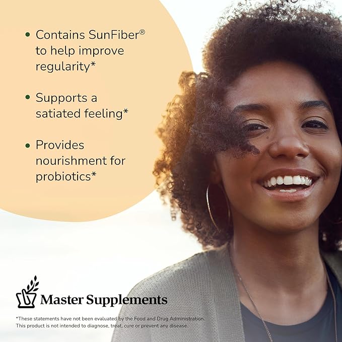 Master Supplements TruFiber - 6.35 oz Pack of 2 - Prebiotic Fiber to Help Boost Probiotic Growth - Supports Digestive Health - Vegan Gluten Free - 100 Total Servings