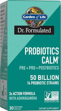 Garden of Life Dr. Formulated Pre Post &amp Probiotics Calm 50 Billion CFU Daily 3-in-1 Complete Supplement with Ashwagandha – Mood Support Digestive &amp Immune Support 30 Vegetarian Capsules