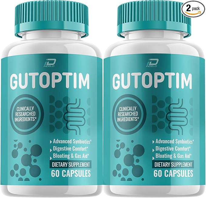 Gutoptim Advanced Probiotic Capsules Gutoptim Probiotics Support for Digestive Health Pills Gutoptim Reviews Gut Supplement &amp Digestive Support (2 Pack - 120 Capsules)