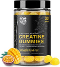 Creatine Monohydrate Gummies for Men and Women 5g Creatine + L-Theanine for Muscle Growth Strength Focus &amp Energy Vegan Non GMO Gluten Free (120 Count 30 Servings)