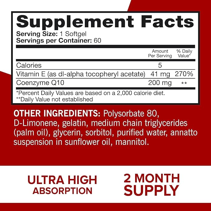 Qunol Ultra CoQ10 200mg Softgels - Ultra High Absorption Coenzyme Q10 Supplement - 2 Month Supply - 60 Count + Fish Oil Omega 3 Mini Softgels 1000mg Omega 3 EPA + DHA 3 Month Supply 180 Count