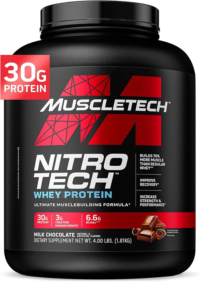 Muscletech Whey Protein Powder &amp Glutamine Powder for Muscle Building Strength and Recovery