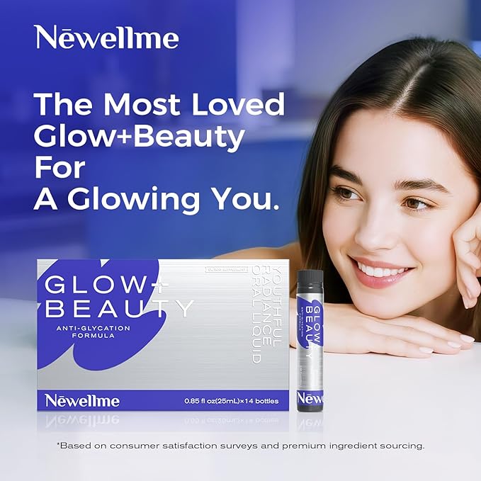 NEWELLME Liquid Collagen Shots with Hyaluronic Acid 18000mg Multi Collagen Peptides Sugar Free Ready-to-Drink Collagen Supplement for Hair Skin Nails 28 Bottles
