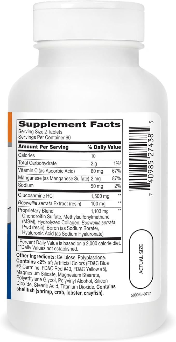21st Century Glucosamine Chondroitin Complex Plus MSM Advanced Triple Strength 120 Coated Tablets