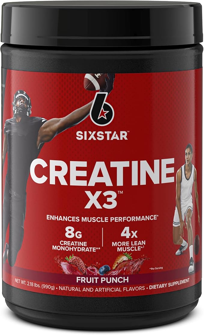 Six Star Elite Series 100% Whey Protein Plus Triple Chocolate 1.8lbs US &amp Creatine Powder Creatine X3 | Creatine HCl + Creatine Monohydrate Powder