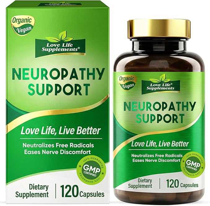 Nerve Savior for Neuropathy Nerve Health Support with 600mg Alpha Lipoic Acid Benfotiamine &amp B12 Comprehensive Formula for Peripheral Comfort in Hands Feet Legs Back &amp Neck 120 Capsules