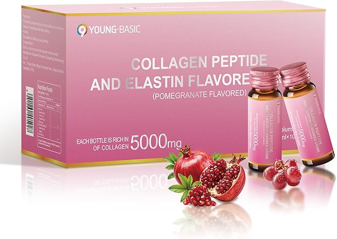 Ageless Beauty Marine Collagen Drink Liquid Collagen for women with 5000mg Franch Hydrolyzed Collagen Korean Collagen Tripeptide Skipjack Elastin Peptide Supports Skin Less Wrinkles 0 Additives