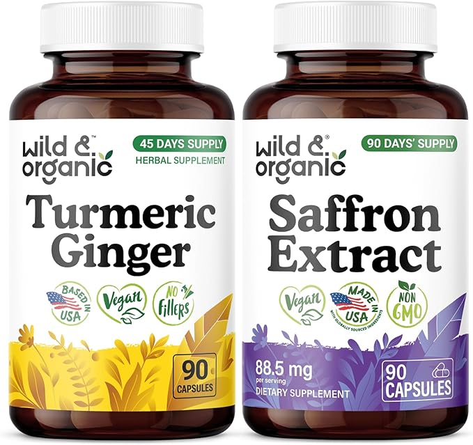 Turmeric Ginger 90 Capsules &amp Saffron Extract 90 Capsules