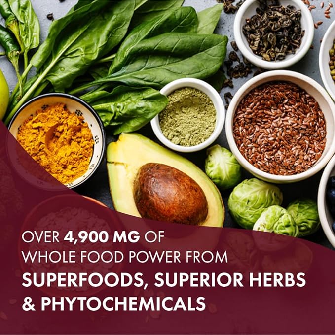 One n Only Whole Food Multivitamin by Pure Essence - Super Energetic Once a Day with Superfoods Minerals Enzymes Vitamin D D3 B12 Biotin - 30 Tablets