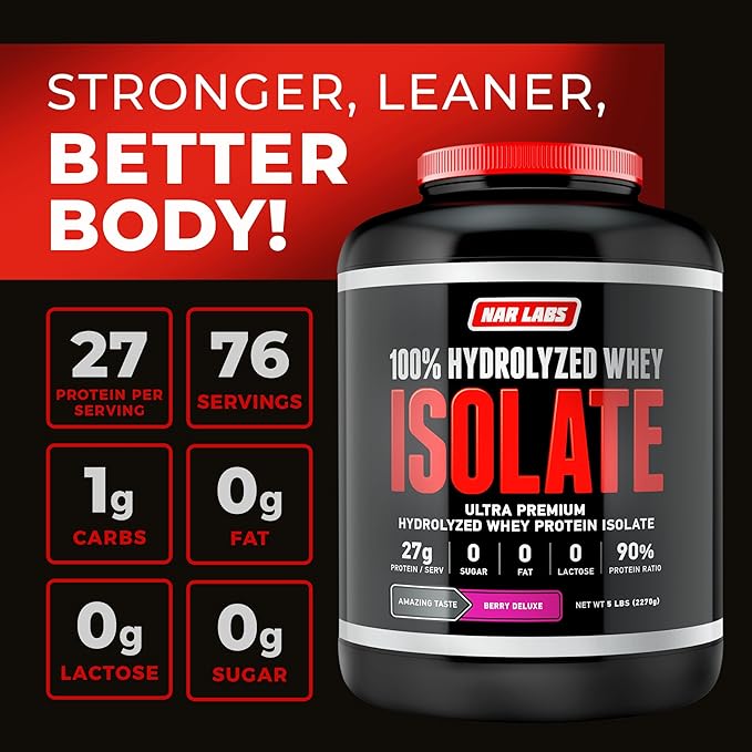 Hydrolyzed Whey Protein Isolate 5 lbs (Berry Deluxe)