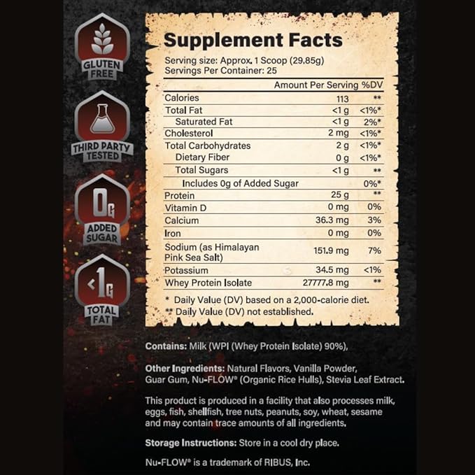 Heaven's Cream Whey Protein Isolate – Premium Muscle Growth &amp Recovery Shake – Rich Flavor Smooth Mix Amino Acid Support for Daily Use (Vanilla)