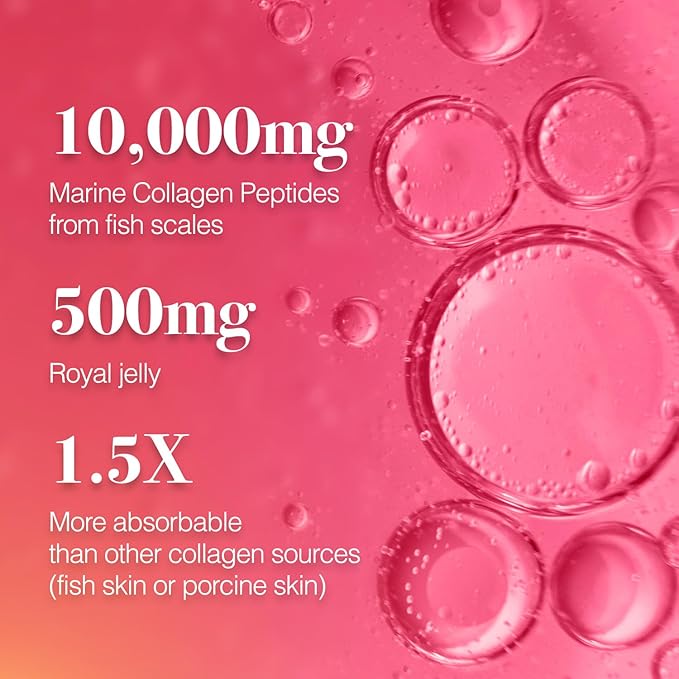AFC Japan Tsubaki Ageless Liquid Collagen Drink for Women | 10000mg Marine Collagen Peptides 500mg Royal Jelly Hyaluronic Acid | Supports Skin Hydration &amp Elasticity 1.69 fl.oz x 10 Bottles (3P