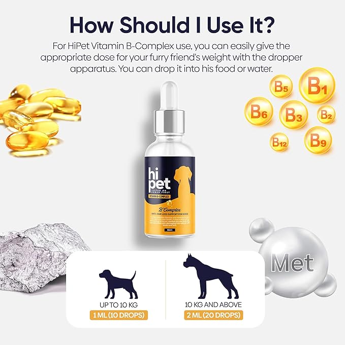 Vitamin B Complex for Dogs Supports Metabolism and Increases Energy Levels 1.7 Fl Oz (Pack of 1)