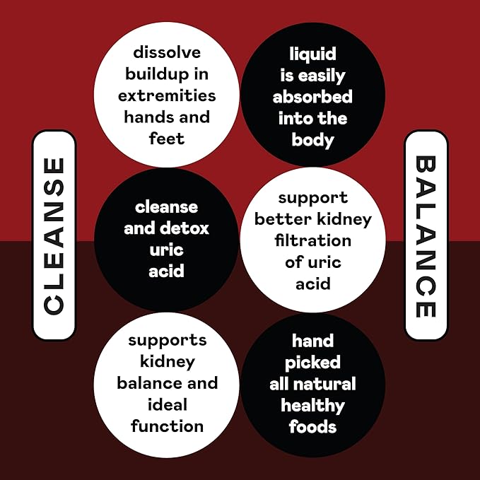 Complete Natural Products Uric Acid Complete - 16oz Liquid Supplement to Support Uric Acid Cleanse Kidney Health &amp Circulation with Apple Cider Vinegar Tart Cherry &amp Beet Root.