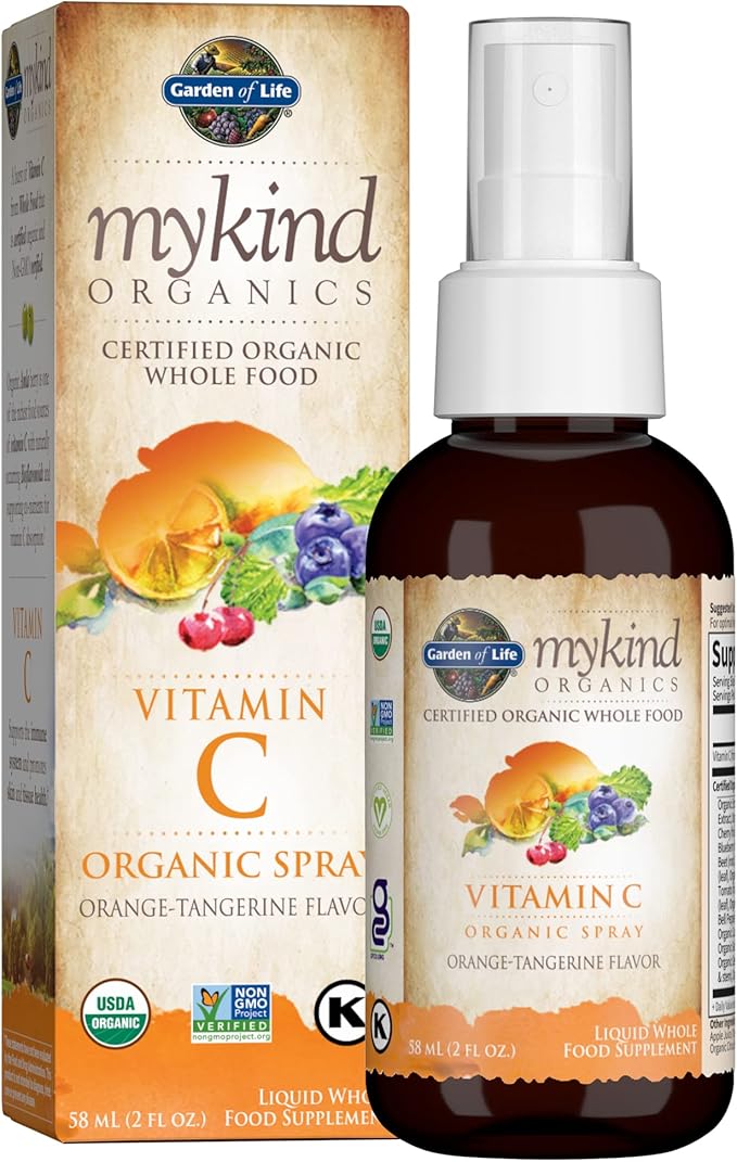 Garden of Life Organics B12 Vitamin - Whole Food B-12 for Metabolism and Energy &amp Organics Vitamin C for Kids and Adults Organic Vitamin C Spray for Skin Health