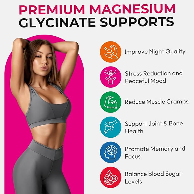Magnesium Glycinate Gummies 600mg High Absorption Magnesium Gummies Black Currant Oil Calcium Vitamin B6 Sugar Free Chews for Adults &amp Kids Relaxation Stress Relief Night Rest