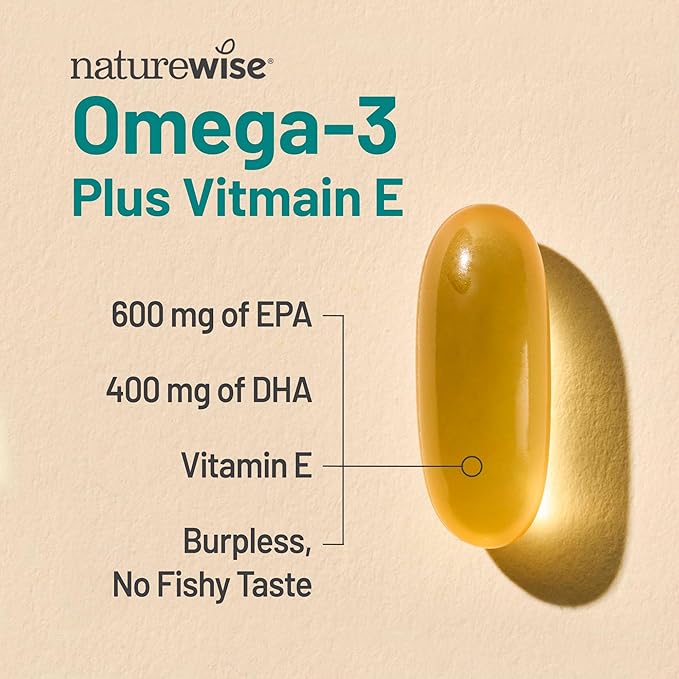 NatureWise [1] Vitamin B Complex - Gluten-Free Non-GMO - 60 Softgels[30-Day Supply] + (Pack of 2) Omega 3 Fish Oil 1000mg + Vitamin E - Wild-Caught - 60 Softgels[30-Day Supply]