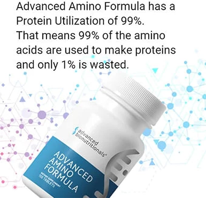 Advanced Bionutritionals – Advanced Amino Formula Tablets Amino Acid Supplement Build Muscle Post Workout Recovery Energy Stamina Non-GMO Gluten Free Dairy Free Vegan (150 Tablets)