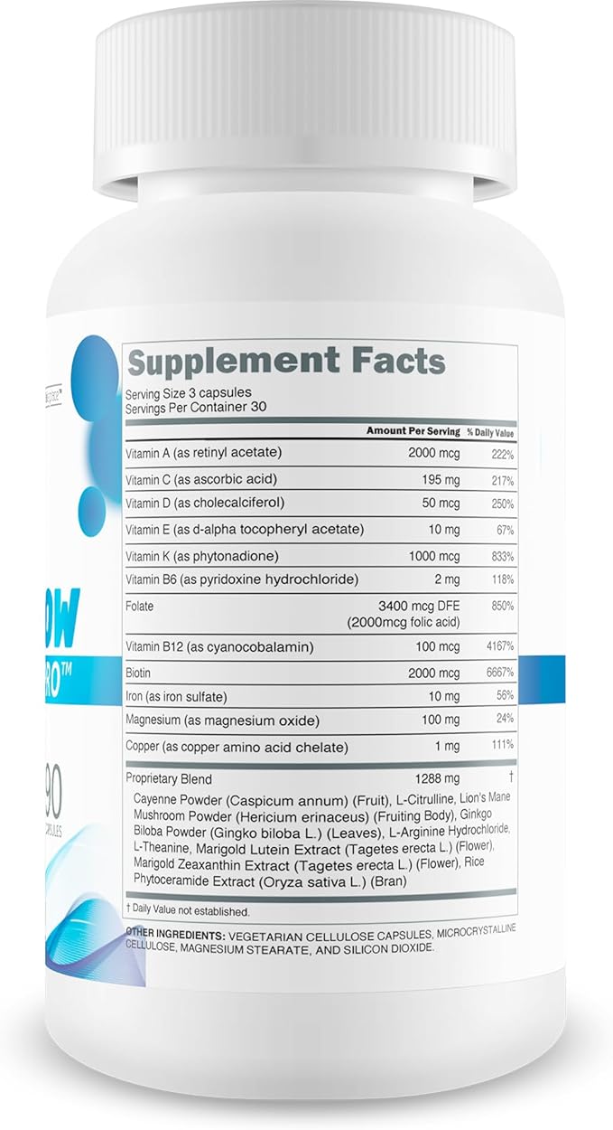 B12 Nerve Flo Pro - Our Best B12 Neuropathy Supplement - Nerve Damage Vitamins - Vitamin B12 Nerve Support Supplement - Magnesium for Muscles And Nerves - Repair Nerve Flow Okinawa Capsaicin Cayenne