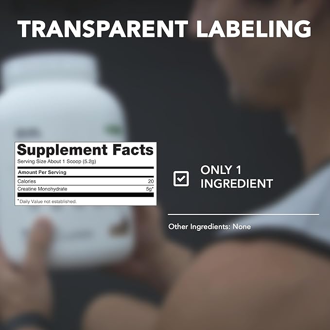 RIVAL NUTRITION Micronized Creatine I 100% Creatine Monohydrate Powder I 240 Servings I 5g Per Serving I Supports Muscle Performance Lean Mass and Cognitive Function | Unflavored I for Men &amp Wom