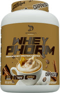 DRAGON PHARMA WheyPhorm Whey Protein Blend Fast Absorption Gluten Free Premium Whey Protein Matrix Maximize Recovery Great Tasting 25 Grams of Protein (5lb Cappuccino)