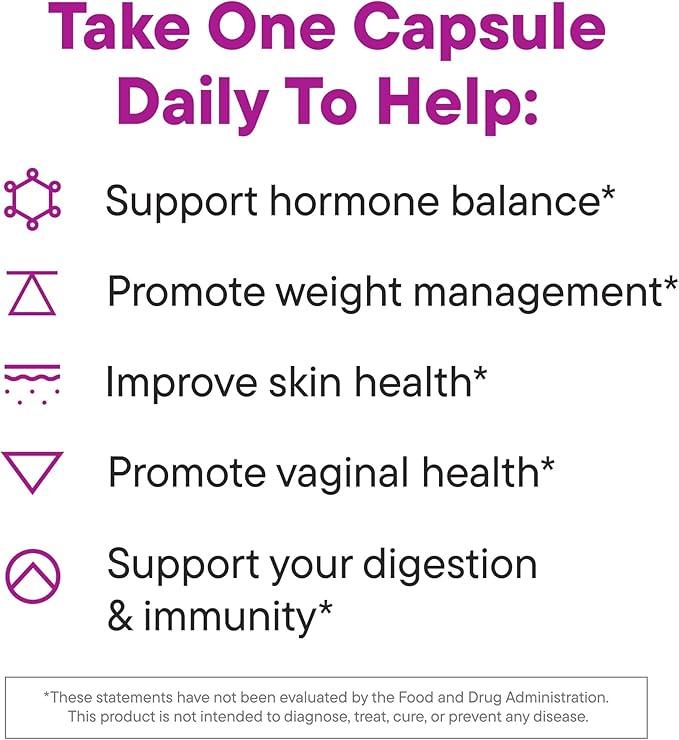 Daily Nouri Hormone Balance Probiotics for Women | Hormone Balance for Women | PMS Hormonal Acne &amp Bloating Support | 7 Clinically Studied Strains + Omega | 60-Day Supply