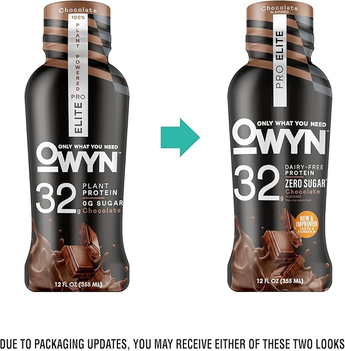 OWYN Only What You Need Pro Elite Protein Shake Variety Pack32g Protein0g SugarHigh-ProteinDairy FreeGluten FreePlant Based-Protein Drink(Pack of 24)