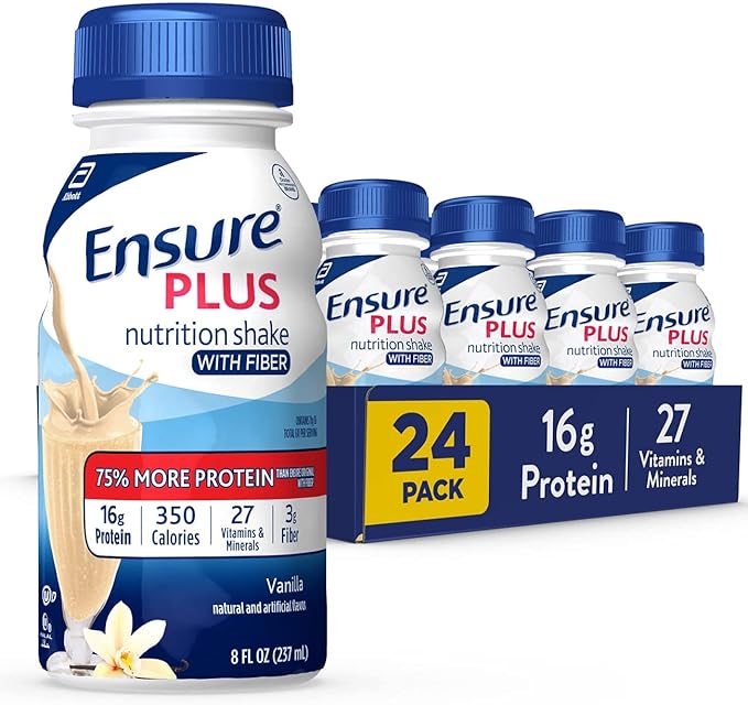 Vanilla Nutrition Shake 24 Pack and Ensure Max Protein Milk Chocolate Nutrition Shake 30g Protein 12 Pack Bundle