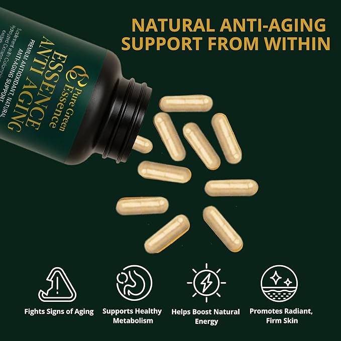 Anti-Aging with Colombian Green Coffee Extract Hydrolyzed Collagen and Vitamin C (60 Capsules)
