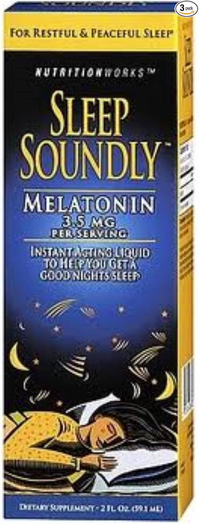Sleep Soundly Melatonin 2-Ounce Bottles (Pack of 3)