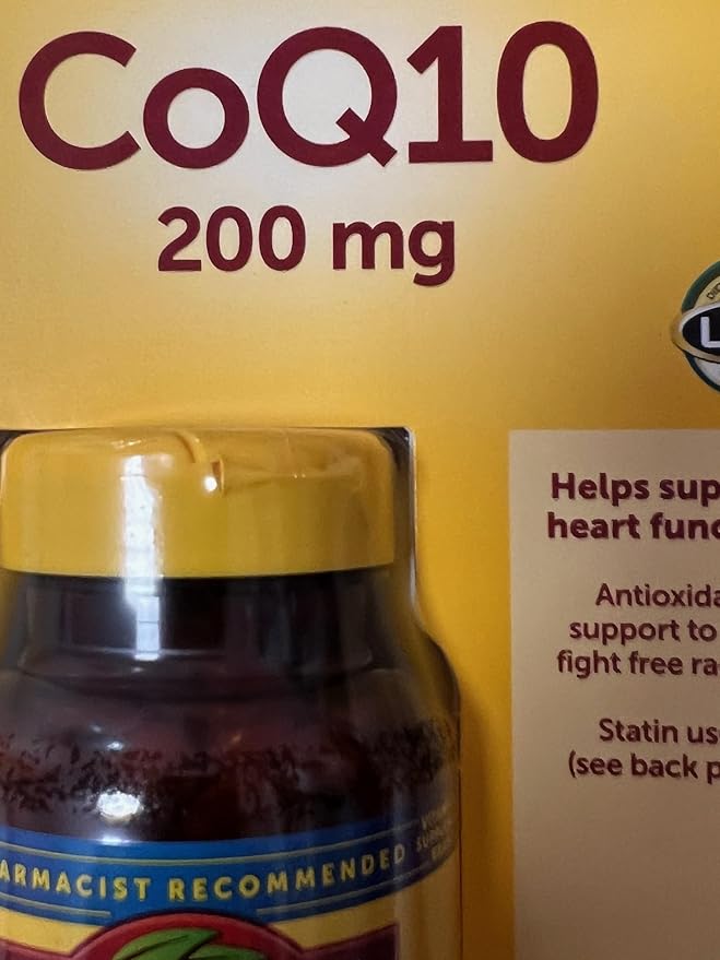 CoQ10 Softgels Helps Supports Heart Function &amp Cellular Energy Production Unflavored 200 mg 140 Count