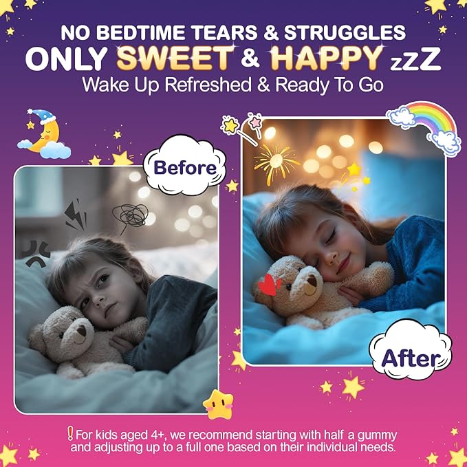 Magnesium Glycinate Gummies for Kids 4+ &amp Adults 180 Counts No Melatonin Magnesium Gummies for Sleep &amp Calm Sugar Free Vegan with Glycine L-Theanine B6 D3 Zinc &amp Omega 3 - Raspberry