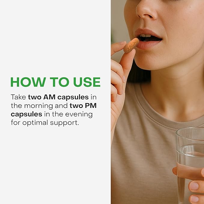 HealhtyCell AM/PM Healthspan System - 90+ Vitamins Minerals Protective Phytonutrients Probiotics &amp Enzymes for Advanced Cellular Nutrition - 60 AM Tablets &amp 60 PM Tablets