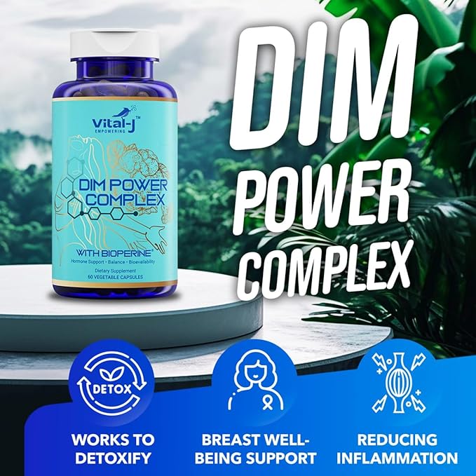 4-in-1 DIM Potent Complex 300mg - Estrogen Balance and Metabolism Energy &amp Menopause Support Supplement with Bioperine (x4) Calcium and Broccoli Extract - for Women and Men 90 Servings