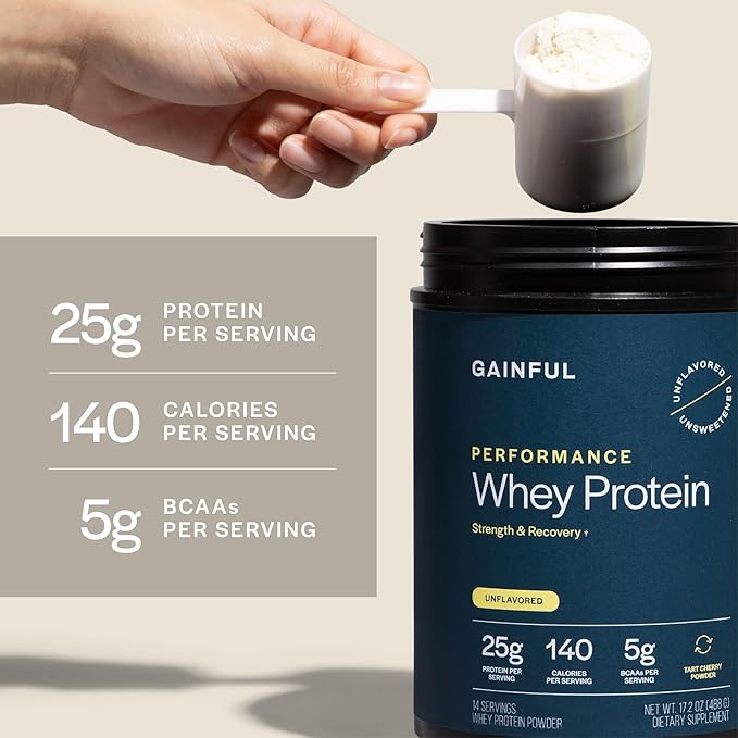 Gainful Performance Whey Protein Powder &amp Sweet Treat Flavor Bundle 25g Protein Supports Muscle Growth Recovery and Endurance No Artificial Ingredients 14 Servings + 14 Flavor Sticks