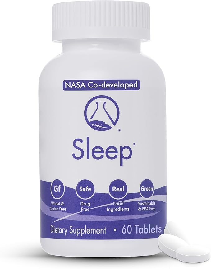 Sleeping Aid Supplement - Natural Sleep Supplement Tablets with Valerian Root Passionflower Magnesium Melatonin Soothing Herbs for Relaxation and Sleep - NASA Technology 60 ct