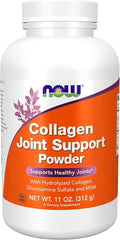 NOW Foods Supplements Collagen Joint Support™ Powder with Beef Gelatin Glucosamine Sulfate and MSM 11-Ounce