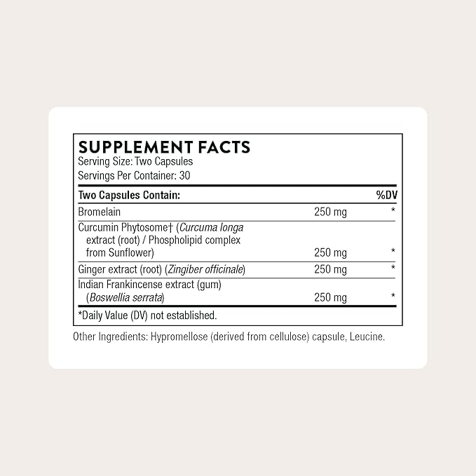 THORNE - Phytoprofen - Supports Healthy Cytokine Balance* - Botanical Blend of Ginger Boswellia Ginger Extract &amp Curcumin - Third-Party Certified - Gluten Dairy &amp Soy-Free - 60 Capsules