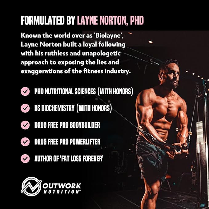 Outwork Nutrition Whey Isolate Protein Powder - Accelerates Muscle Building &amp Recovery - Low Lactose Gluten-Free - Post Workout Supplement - Enhanced Protein Synthesis Strawberry 1.8lbs