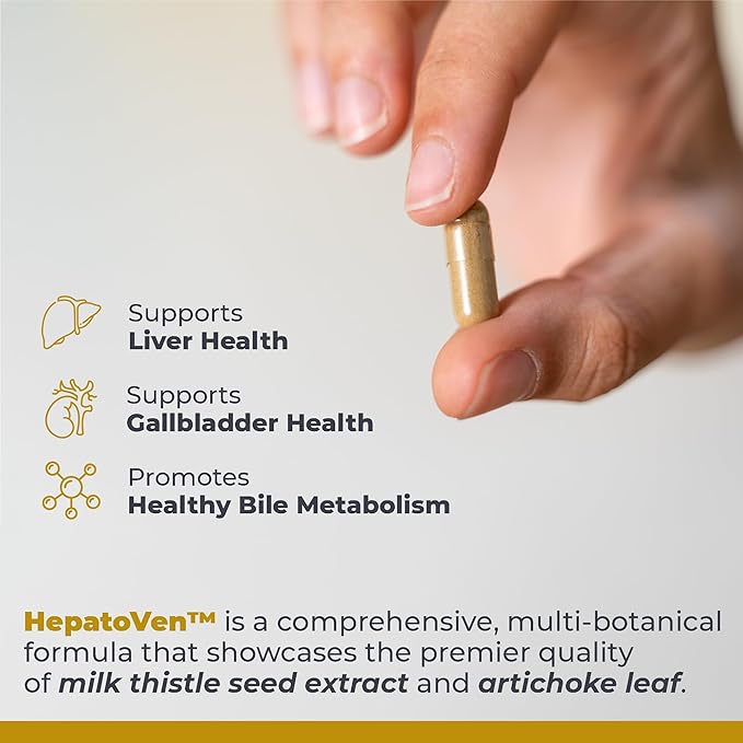 Premier Research Labs HepatoVen - Milk Thistle Liver Support Liver Cleanse &amp Maintain Liver Pills Liver Vitamins for Women &amp Men with Artichoke Extract - 60 Vegetarian Capsules