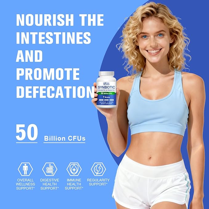 Probiotics 60 Billion CFUs 10 StrainsSupports Digestive &amp Immune | Non-GMO Gluten-Free 60 Capsules