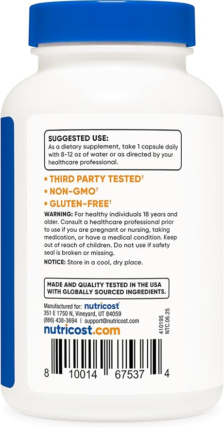 Nutricost Milk Thistle 240 Capsules for 240 Servings - Vegan Non-GMO and Gluten Free (Pack of 2)