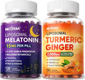 Liposomal Melatonin Sleep Softgels + Turmeirc and Ginger Supplement