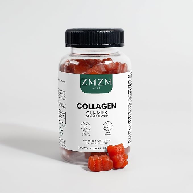 Collagen Gummies – Skin Hair &amp Nail Support – Pectin‑Based Halal‑Friendly Clean Formula (60 Gummies)