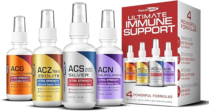 Results RNA – Ultimate Immune Support System – ACS 200 Silver/ACZ Nano Zeolite/ACG Glutathione/ACN Neuro Most Advanced Immune Support System Available – Recommended by Doctors Worldwide
