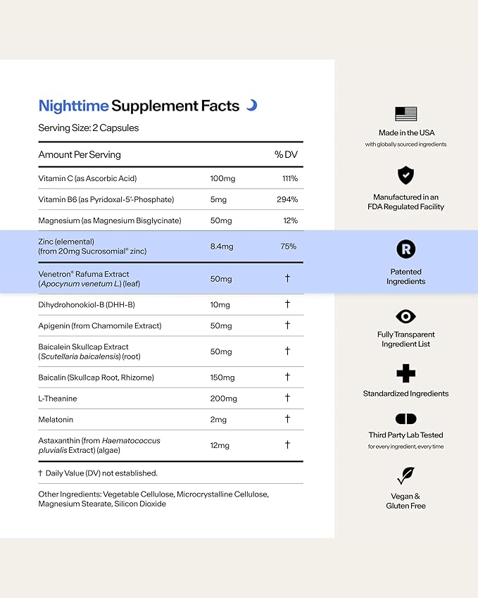 Stasis Day &amp Night Supplement Set for Men &amp Women with L Theanine Ashwagandha Magnesium Melatonin &amp CoQ10 Energy &amp Focus Support Capsules Vegan 50 Servings 25 Day &amp 25 Night