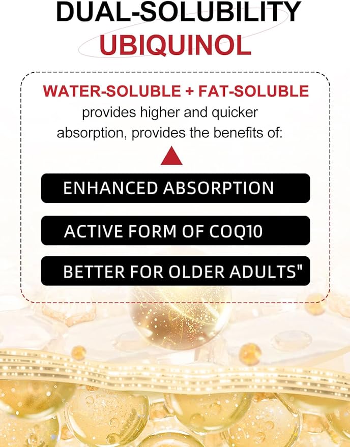 DRFOSTER Coq10 400mg Softgels Ubiquinol - Co Q 10 Supplement Coenzyme q10 Cq10 400mg Plus Vitamin E PQQ Black Pepper for Heart Health 120 Counts